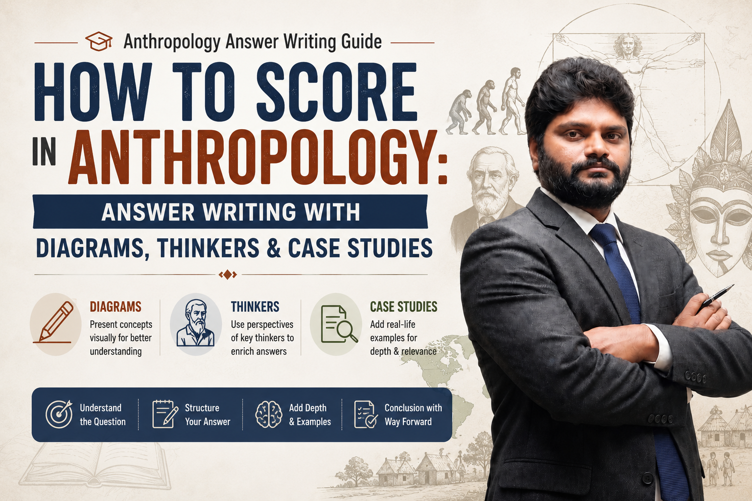 How to Score in Anthropology: Answer Writing with Diagrams, Thinkers and Case Studies