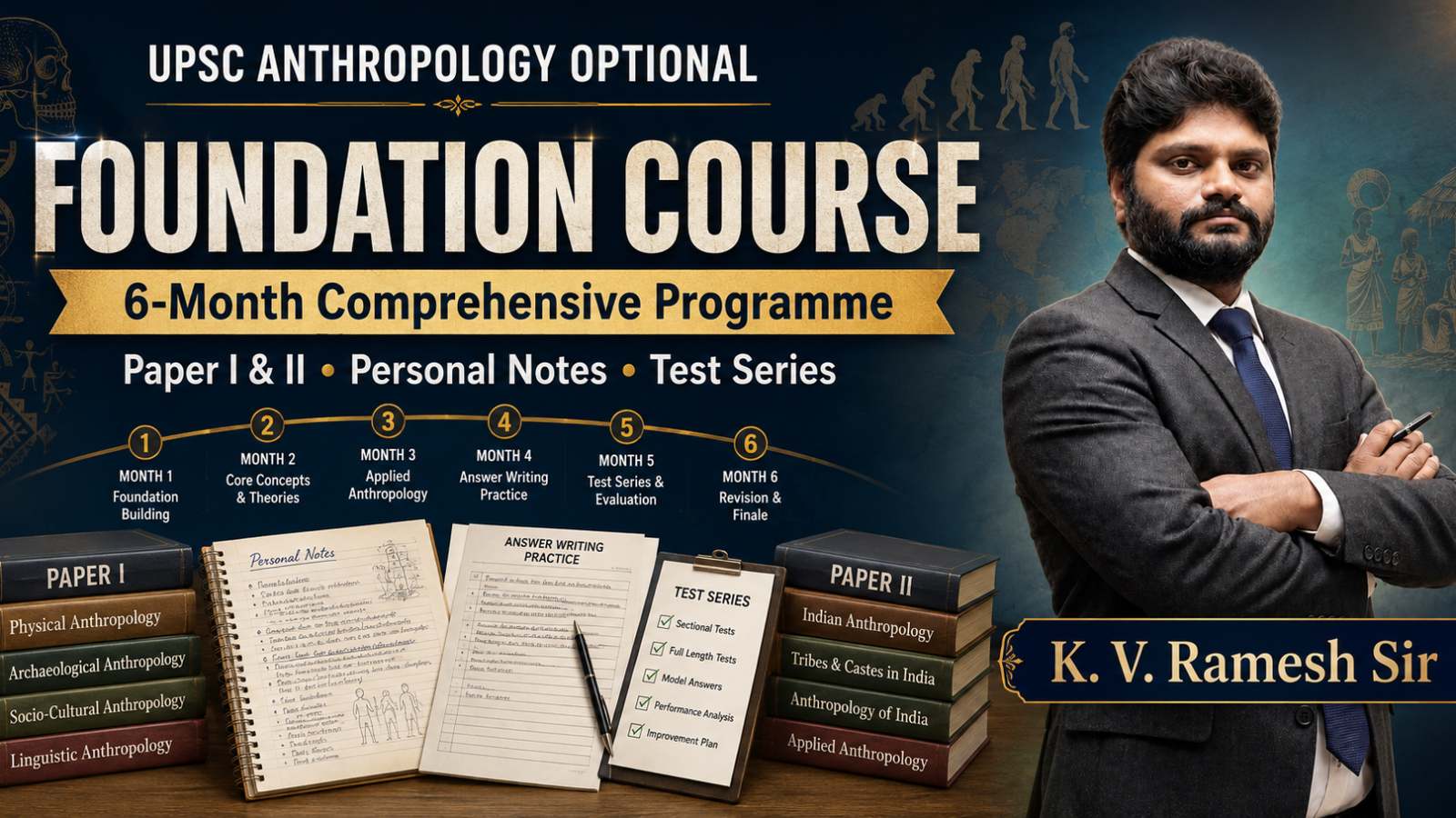 Anthropology Foundation Course for UPSC – 6 Months with K. V. Ramesh