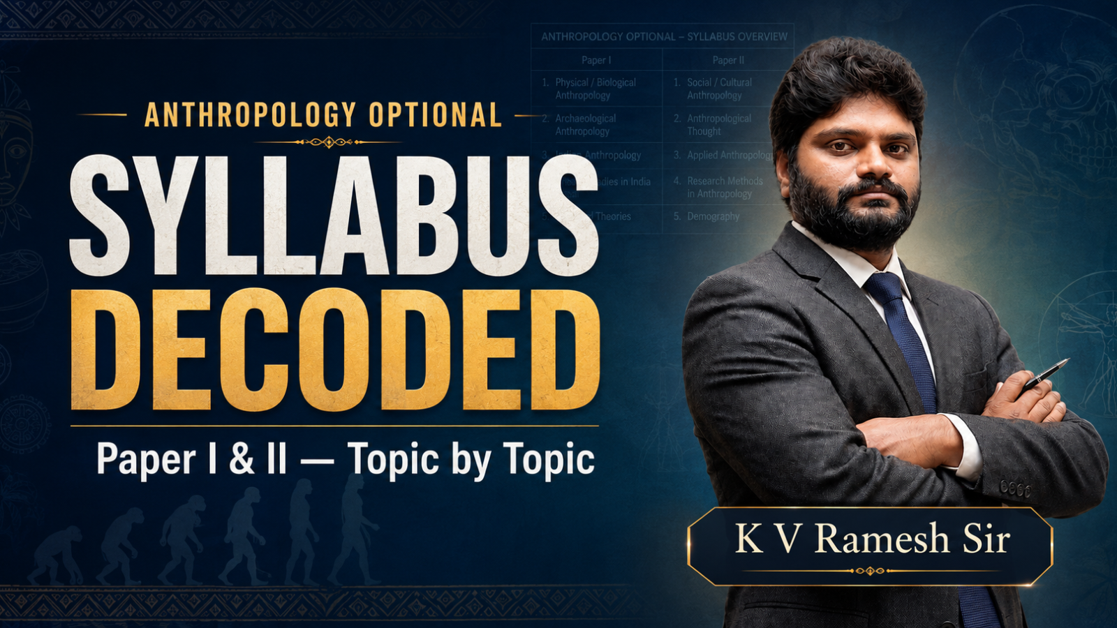 Anthropology Optional Syllabus Decoded (Paper I &amp; II): Topic by Topic