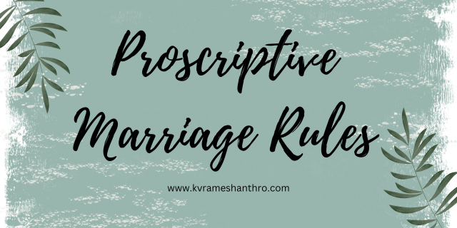  Proscriptive Marriage Rule