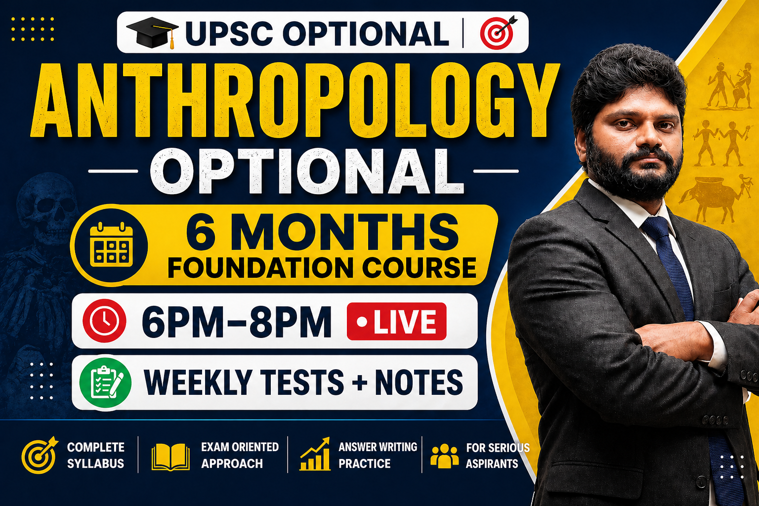 Anthropology Foundation (6PM to 8PM) – 6Months